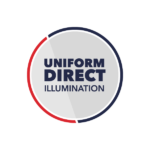 Linear lighting fixtures that provide a uniform pattern of direct lighting.
