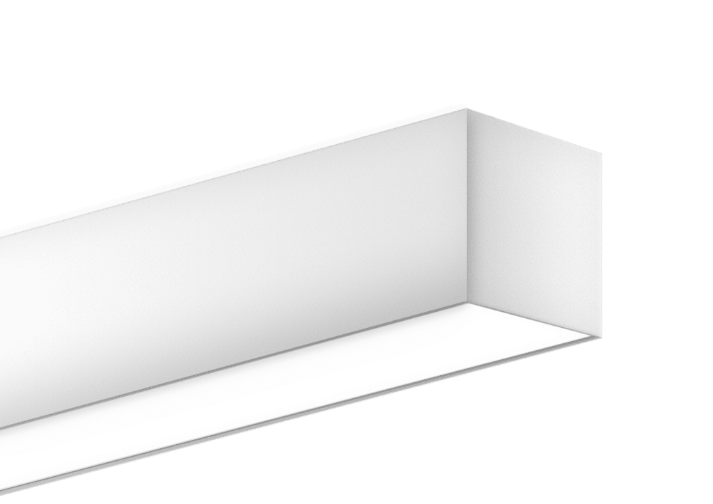Wall mounted 3" wide linear led light fixture